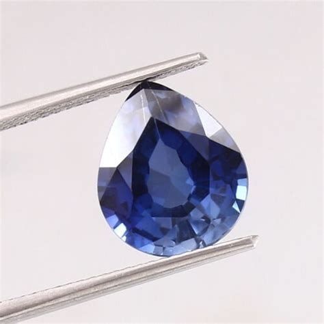 Aaa Natural Flawless Ceylon Royal Blue Sapphire Loose Pear Cut Gemstone