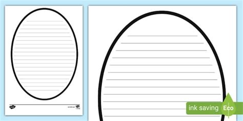 Oval Writing Template Teacher Made Twinkl