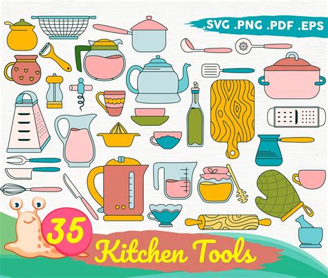 Kitchen Tools Svgkitchen Utensil Svg Kitchen Tools Svg Digital