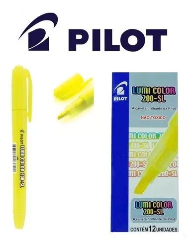 Caneta Marca Texto Pilot Lumi Color 12 Un Cor Amarelo