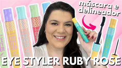 MÁSCARA DE CÍLIOS 2 EM 1 EYE STYLER RUBY ROSE MÁSCARA E DELINEADOR