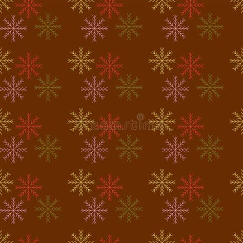 Seamless Pattern Snowflakes Background Design Happy New Year Stock