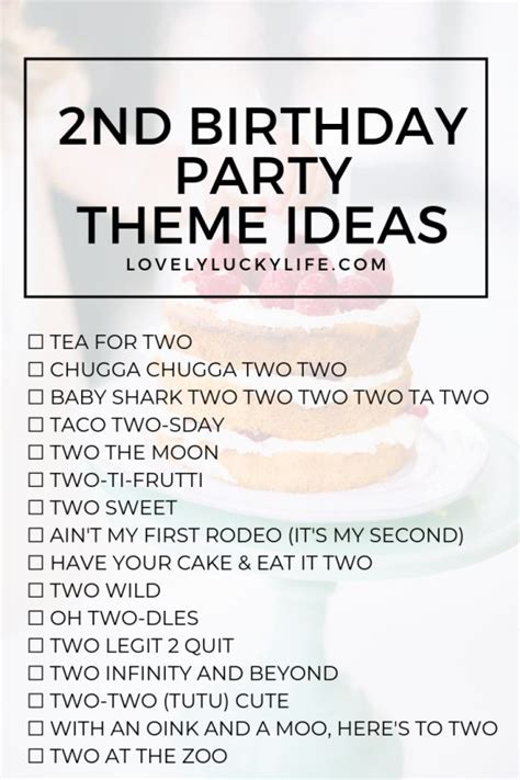 16 Adorable And Clever Party Themes For 2nd Birthday Lovely Lucky Life