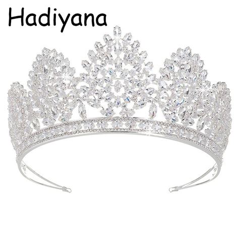 Hadiyana luxo cz grande rússia coroa nova chegada pageant coroas para