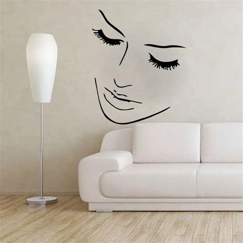 Dctal Salon Sticker Woman Barber Hair Beauty Spa Decal Posters Vinyl Wall Art Decals Decor