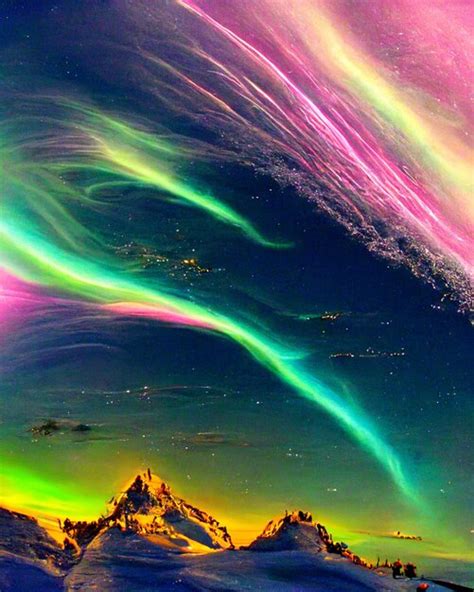 Premium Photo Brightly Colored Aurora Lights Shine Brightly In The