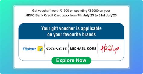 Hdfc Offer Get Vouchers Based On Credit Card Spends July