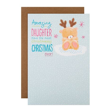 Christmas Card For Daughter Cute Forever Friends Reindeer Design W