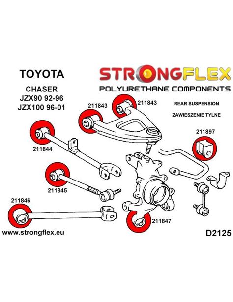 Kit Silent Block Polyur Thane Train Avant Et Arri Re Toyota Chaser