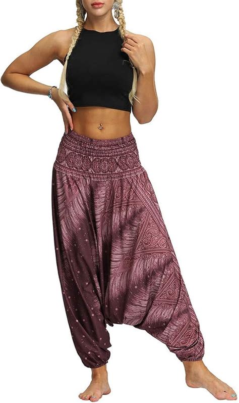 Ouneed Haremshose Damen Pumphose Damen Pluderhose Thai Harem Hose Boho