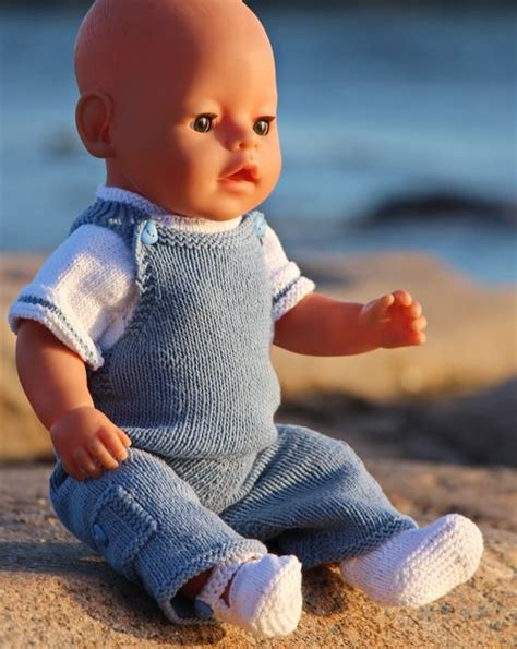 Strickanleitungen Puppen Knitted Dolls Dress Pattern Baby Doll Clothes