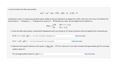 Solved Point Consider The Initial Value Problem Chegg