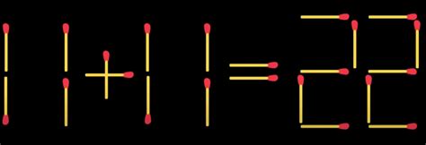 성냥 2개를 옮겨서 수식을 완성하세요 이 문제는 10초 안에 맞춰야 합니다