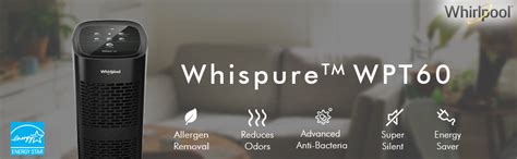 Whirlpool Whispure WPT60B Purificador De Aire True HEPA