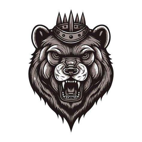 Premium Vector | Polar bear king