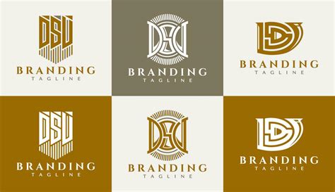 Luxury business line letter D S V DSV logo design. Elegance initial DSV ...