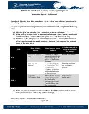 Bsbrsk Assessment Task Assignment V Docx Bsbrsk Identify