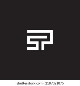 Sp Monogram Logo Black White Stock Vector (Royalty Free) 2187021875 ...