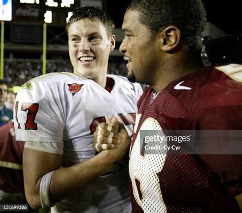 Nc State Qb Philip Rivers Shakes Hands With Fsus Michael Boulware