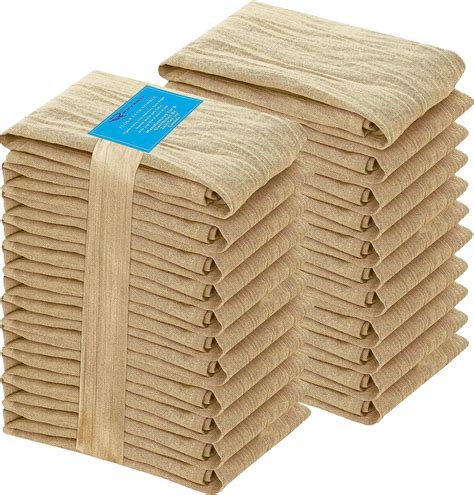 Ruvanti Flour Sack Towels 24 Pack 28x28 Ring Spun 100 Cotton Flour