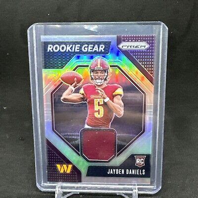 2024 Panini Prizm Jayden Daniels Silver Rookie Gear Prizm RC RG JDS