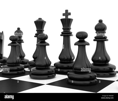 Black And White Chess Set Hi Res Stock Photography And Images Alamy