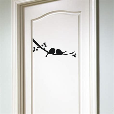 Sticker Muraux Pour Portes Sticker Oiseaux Amoureux Ambiance