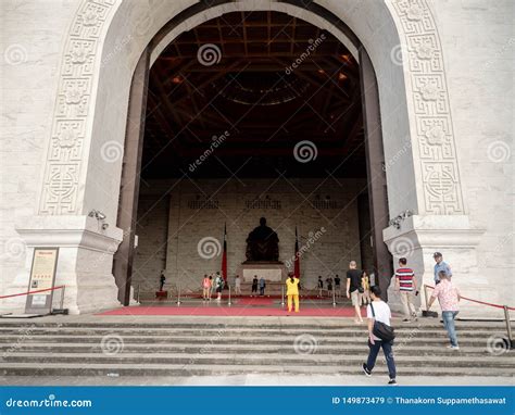 Taipei Taiwan May The Bronze Statue Of Chiang Kai Shek In