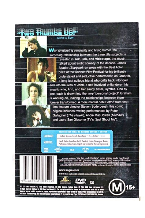 Sex Lies And Videotape Dvd Region Preowned Ebay