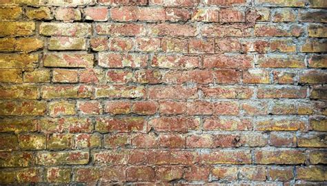 Texture Of An Old Brick Wall Of An Abandoned Hospital Building Stock