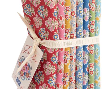 Tilda Jubilee Collection Farm Flower Fat Quarter Bundle 8 Fat Quarter