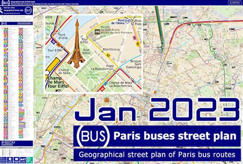 Paris Bus Route Maps With City Street Plan In Pdf Or Image File