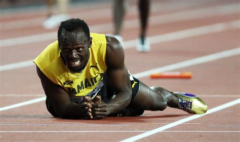 See Devastating Photos Of Usain Bolts Final Race