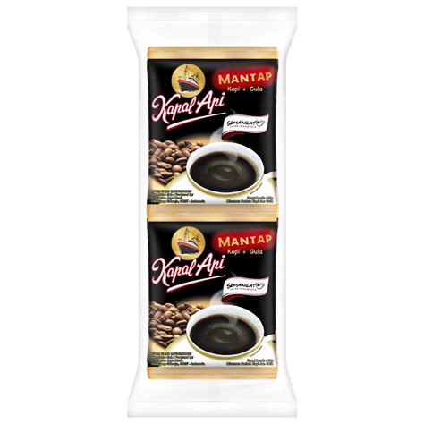 Kapal Api Kopi Gula Rasa Mantap Pack 10 Isi 10 Sachet Berat 25 Gram