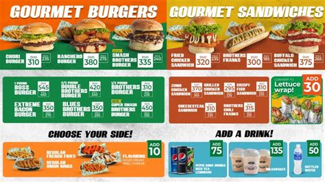 Brothers Burger Menu Philippines Updated Prices