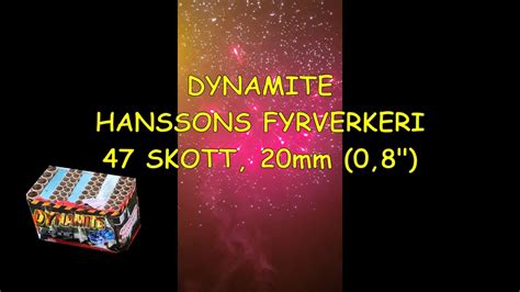 Provskjutning fyrverkeri tårta Dynamite från Hanssons Fyrverkeri