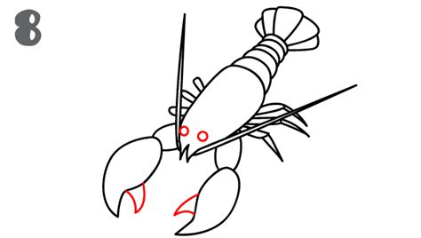 Lobster outline how to draw a lobster step by 3 - WikiClipArt