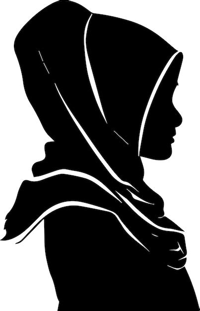 Premium Vector Islamic Hijab Girl Vector Silhouette 7