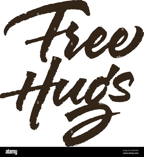 Free Hugs Vector Lettering Stock Vector Image And Art Alamy