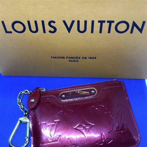 Louis Vuitton Bags Louis Vuitton Coin Purse Pochette Cles Red Vernis Poshmark