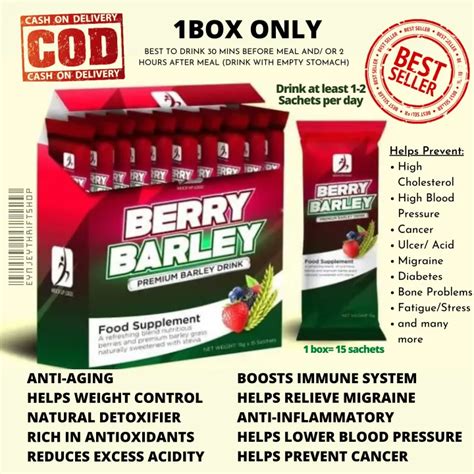 1 Box Berry Barley Original Premium Barley Drink Barley Grass Powder