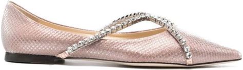 Jimmy Choo Genevi Ballerina S Roze Schoenen Nl