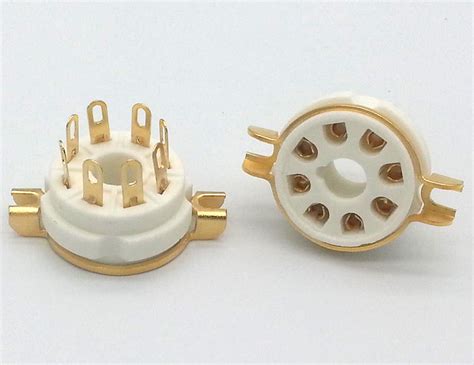 Gzc Y G Gold Plated Pin Ceramic Vacuum Tube Socket For Sn V