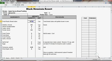 How To Make Excel Recipes Scalable Youtube