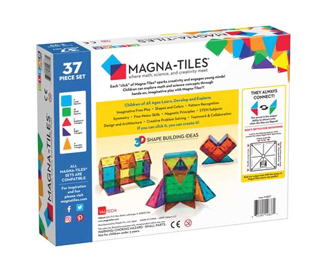 Magna-Tiles® Clear Colors 37-Piece Set - Magna-Tiles®