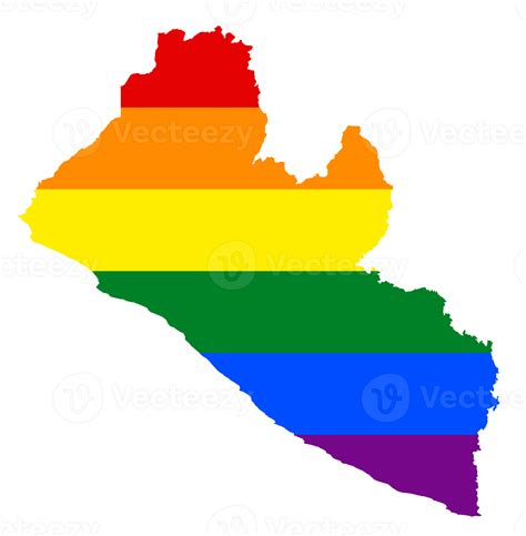 Lgbt Flag Map Of The Liberia Png Rainbow Map Of The Liberia In Colors