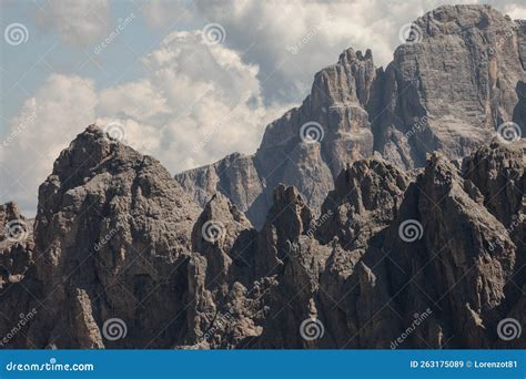 Detail on Dolomites in the Val Gardena Area Stock Image - Image of ...