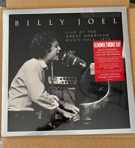 Billy Joel Live At The Great American Music Hall 1975 Vinyl 2LP NEW