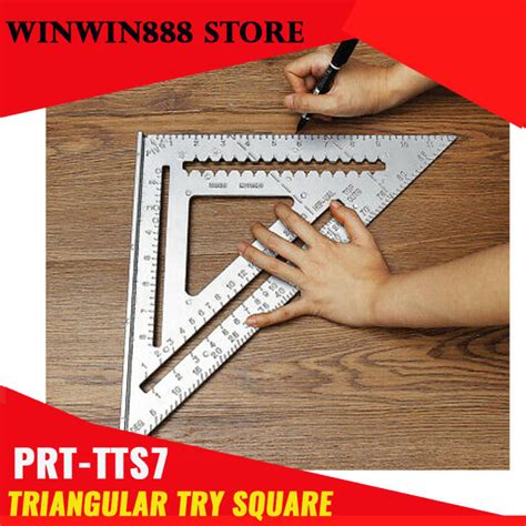 Triangle Ruler 90 Degree Thickening Angle Rule Aluminum Alloy Carpenter Measurement Square Ruler