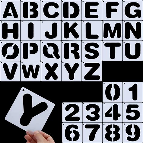 Plastic Alphabet Stencil Templates